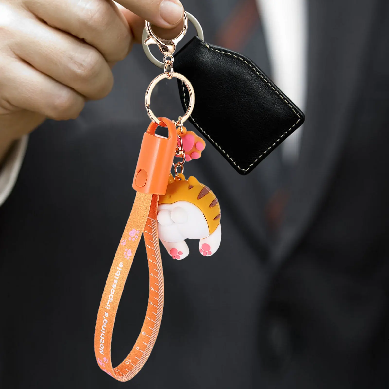 Cartoon Keychain Lanyard Data Cable Sturdy Type-C Charging Cable Multipurpose Phone Data Line Phone Charging Line
