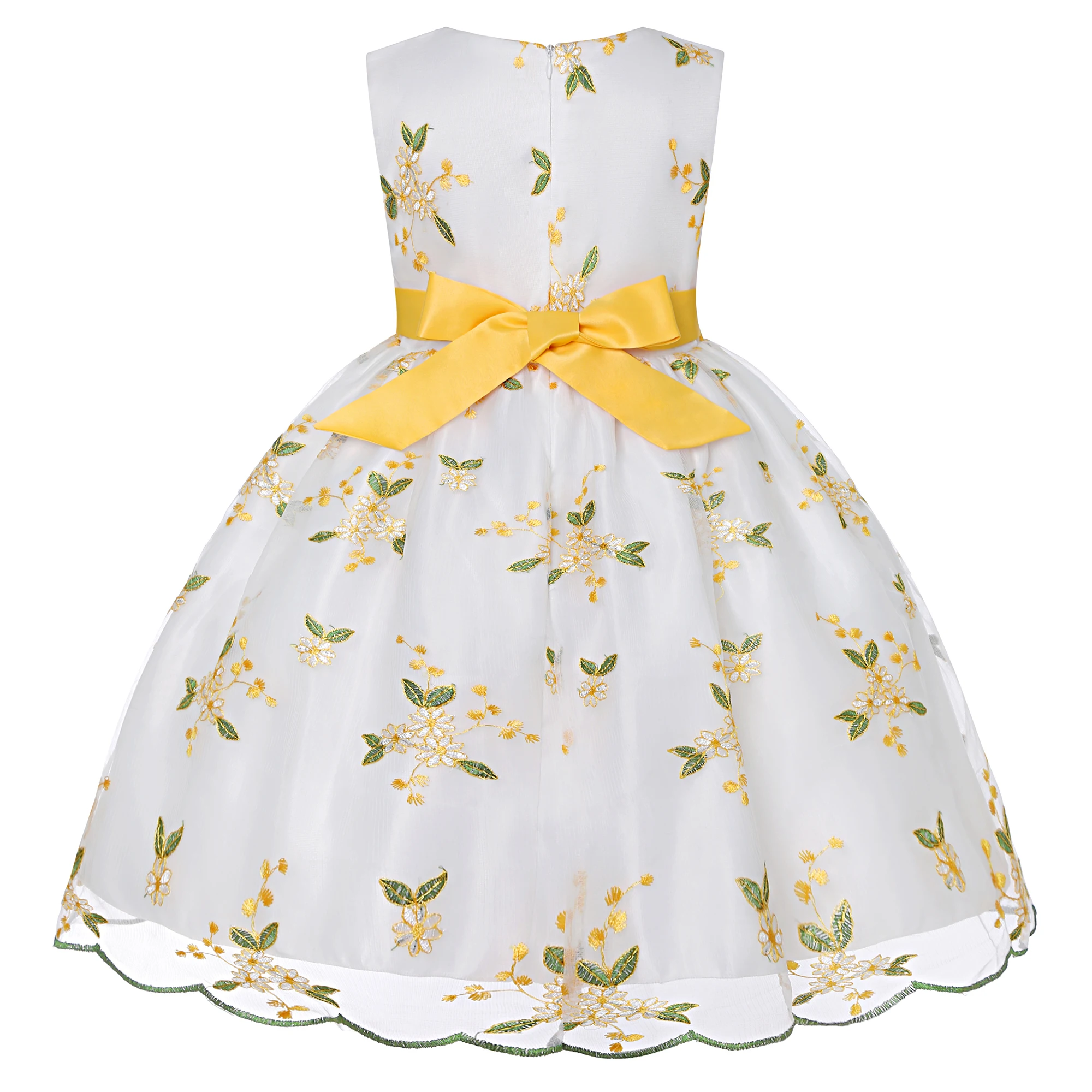 New embroidered bow dress skirt gauze princess pommel skirt girl dress June 1 Children\'s Day performance dress