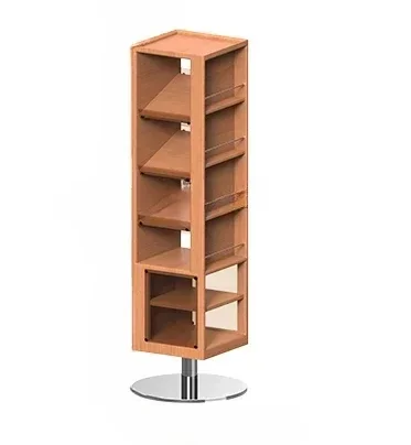SolidWoodFurnitureFullBody Rotating Dressing Mirror Vintage Storage Shelf Bookcase Rotating Bookshelf Full-Length Mirror Cabinet