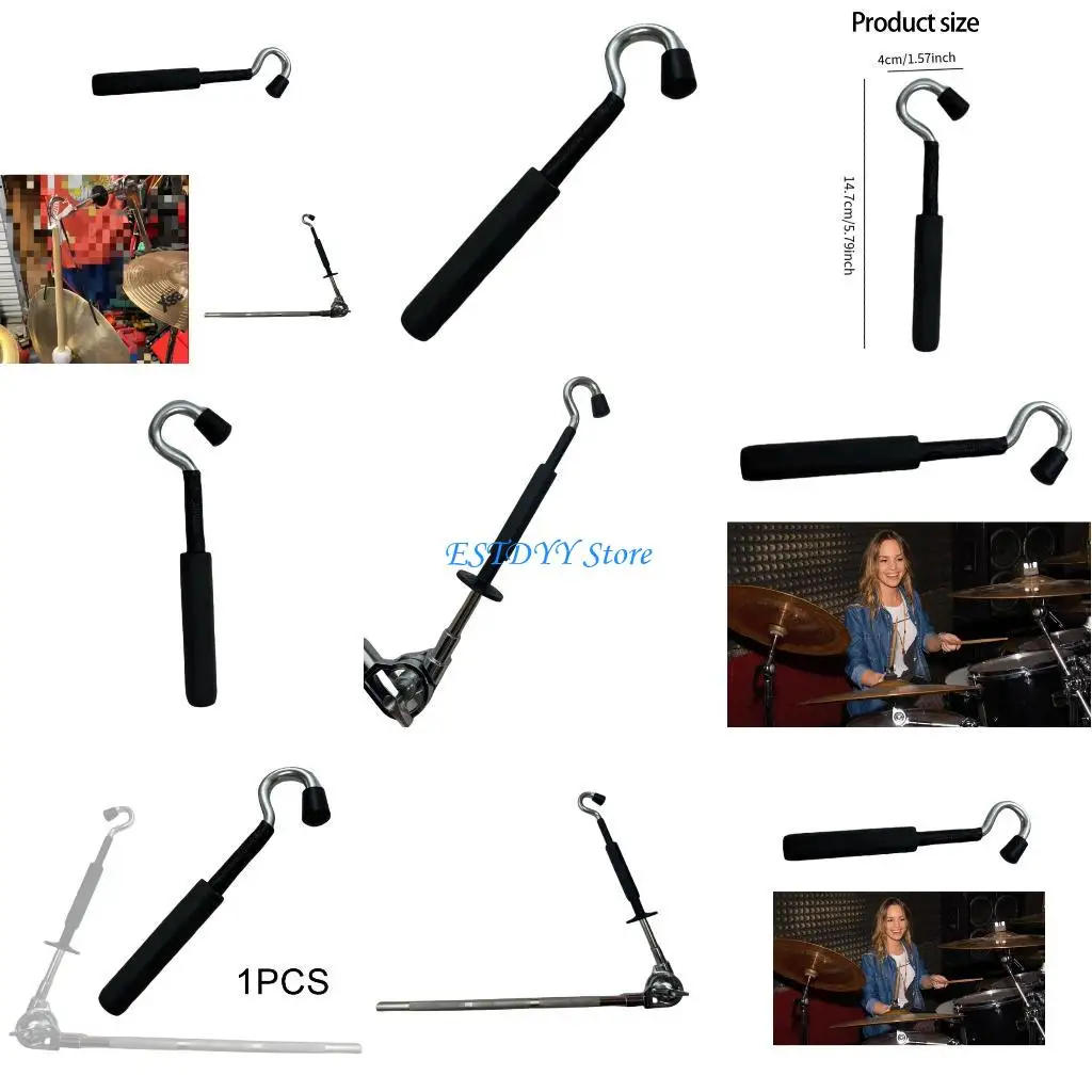 

G6DE Cymbal Arm Hook Attachment Cymbal Boom Arm Hook for Hanging Gong Cymbals