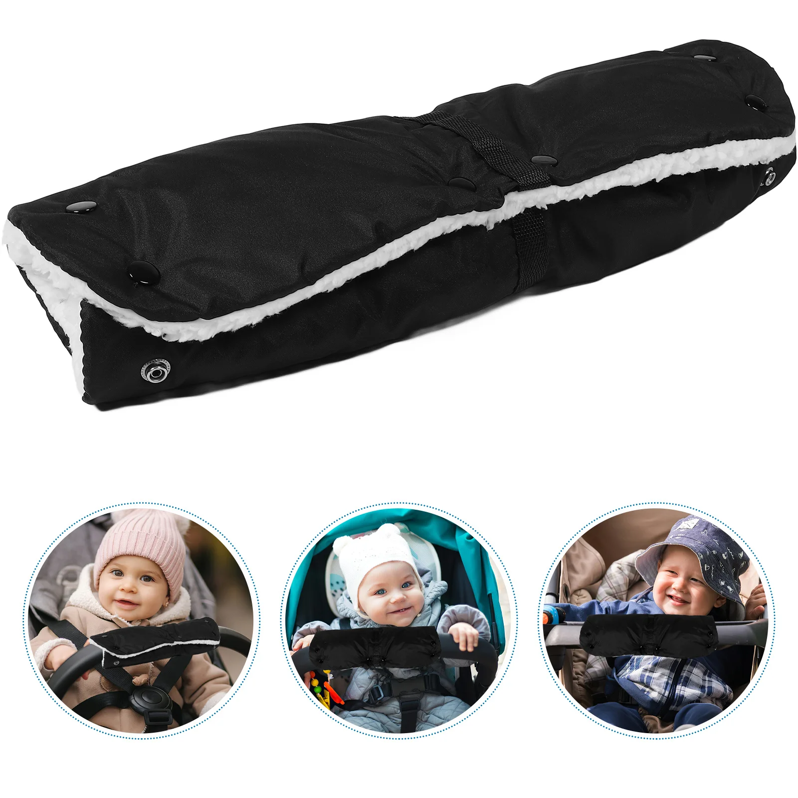 

Winter Windproof Stroller Hand Muff Thick Insulated Pushchair Gloves Baby Carriage Mitten Anti-Freeze Stroller Glove Pram Hand