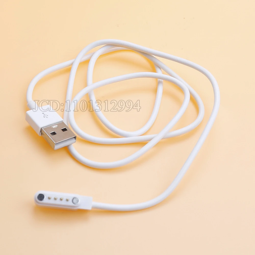 Magnetic Charge Charging Cable For Smart Watch For 4Pin 7.62mm Distances White Novel Usb Power Charger Cables Universal  80cm