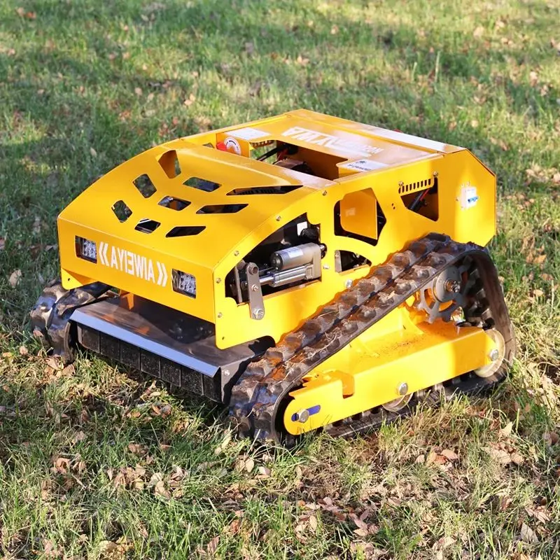 

Customized rubber track engine remote control lawn mower, high-power self-propelled lawn mower