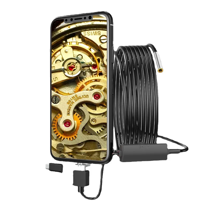 

720P high definition endoscope 3.9mm ultra-fine industrial endoscope, pipeline maintenance inspection tool can bend hard wire