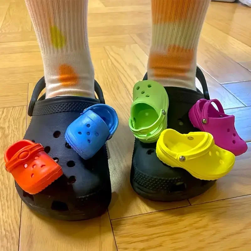 

DIY Cartoon Multiple Colour Shoe Accessories Vintage Fashion Shoes Charms Mini Simulation Clogs Shoes Cute Clogs Charms Designer