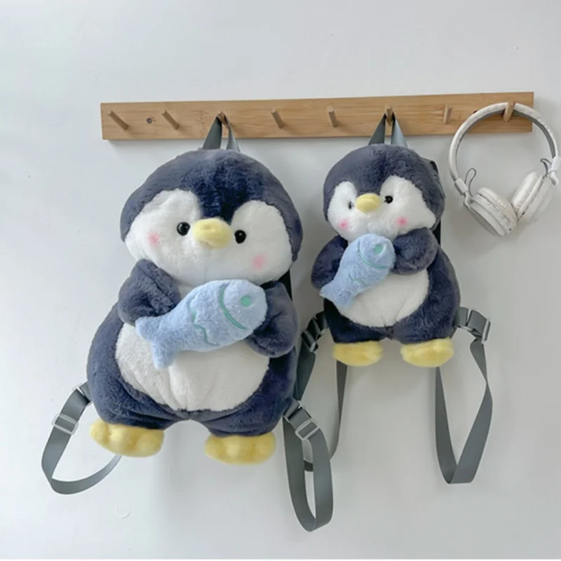 2024 New Kawaii Penguin doll shoulder bag Girl Plush Doll Backpack  Personalized Women  Cartoon Bag high-quality backpack