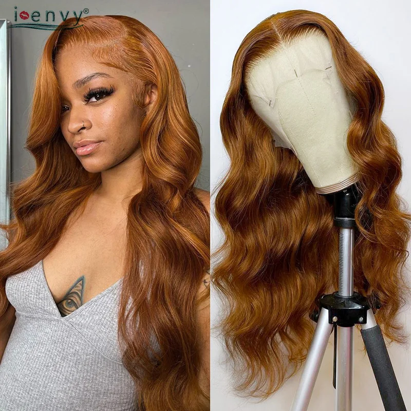 13x6 Colored Lace Front Wigs Human Hair Body Wave Orange Ginger Human Hair Wigs 13x4 Pre Plucked Blonde Brown Lace Frontal Wigs