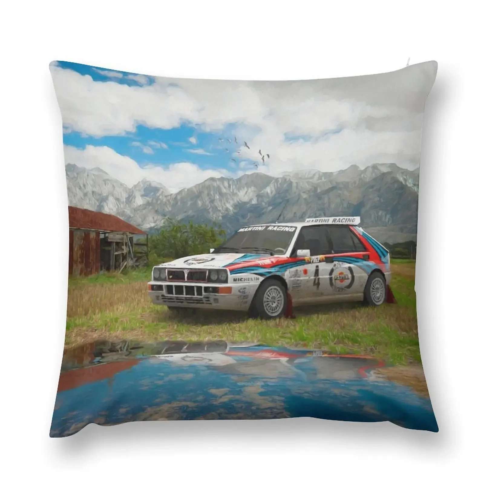 Lancia Delta Integrale Digital Art Throw Pillow Embroidered Cushion Cover Marble Cushion Cover Couch Cushions pillow