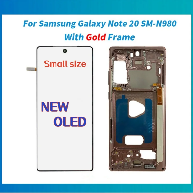 OLED Note 20 N980F N980 LCD For Samsung Galaxy Note 20 5G N981 N981U N981B Display Touch Screen Digitizer Replacement With Frame