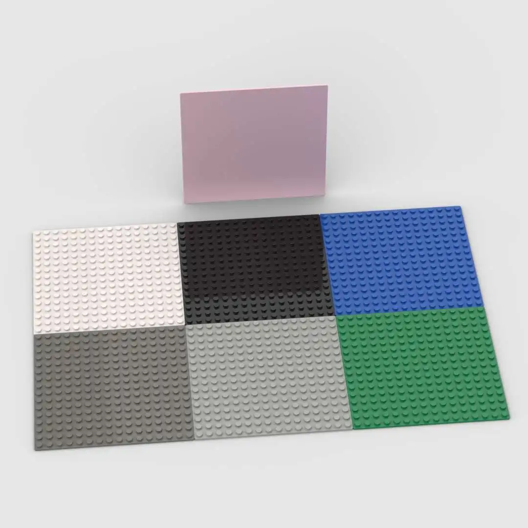 Placa de base de bloco de construção de partículas pequenas, placa de base 16x16 buraco de face única, pode ser usada para mesa e parede, brinquedos infantis