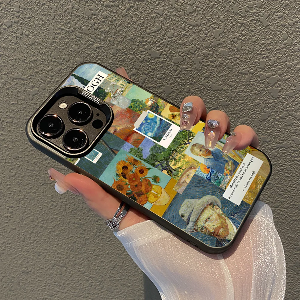 Van Gogh Starry Sky Art Phone Case For IPhone 16 15 14 13 12 11 Pro Max X XR XSMAX 8 7 Plus Matte Shockproof Back Cover