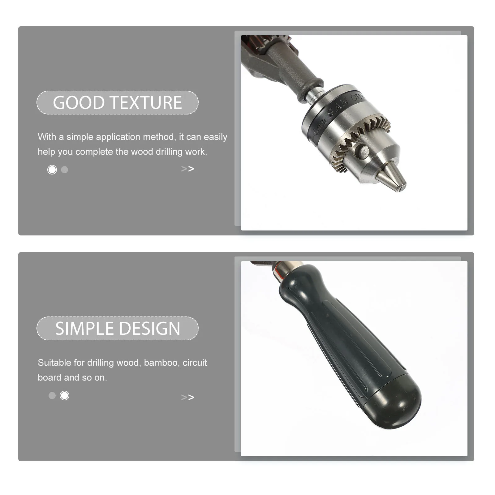 

1 Set 1/4 Inch Small Manual Tool For Woodworking Durable Steel Hand Crank For Diy Projects Hand Drill Manual Handheld Drill