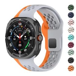Sport Silicone Straps For Samsung Galaxy Watch Ultra Strap 47mm Accessories breathable correa Bracelet Galaxy Watch 7 ultra band