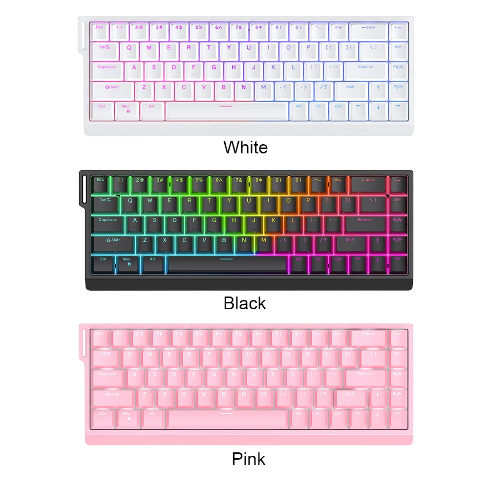 HE65 لوحة المفاتيح الميكانيكية السلكية للألعاب قابلة للتبديل السريع المغناطيسي التبديل ألعاب لوحات المفاتيح RGB الخلفية ملحقات ألعاب مستوى الرياضة الإلكترونية