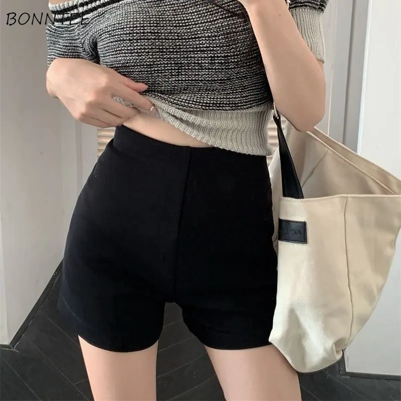 

Shorts Women Minimalist Hotsweet Summer Sporty Casual Female High Waist Korean Style Skinny Streetwear Temper Prevalent Comfort