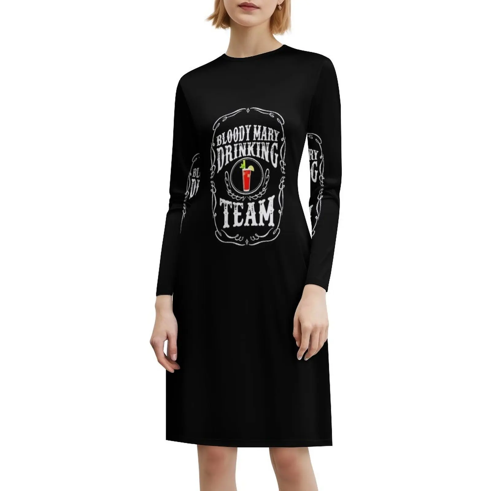 فستان قصير من Bloody Mary Drinking Team Preppy Style للنساء على شكل حرف a فضفاض مناسب فستان يوم غير رسمي ماري الدموية كيفية صنع دموي #6