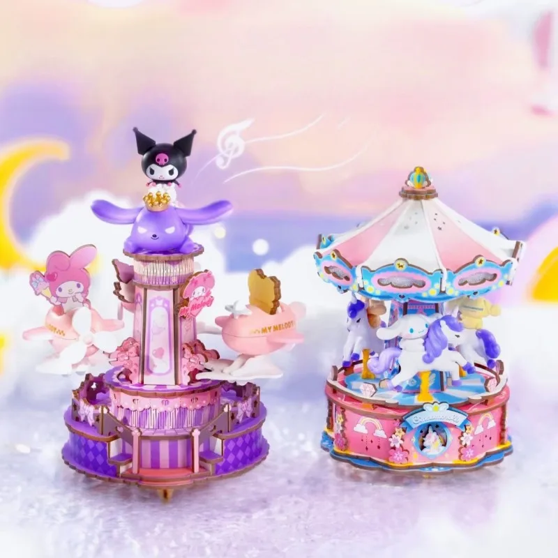 

Музыкальная шкатулка Sanrio Family Dream Amusement Park, конструктор для самостоятельной сборки, подарок для девочек