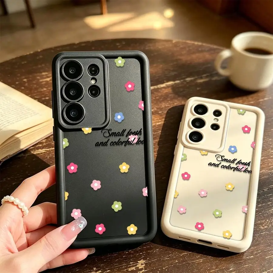 Color Mini Flower Phone Cover Case for Samsung Galaxy S26 Ultra S25 S24 Plus S21 S25 Edge S22 S20FE S24Ultra S23 FE