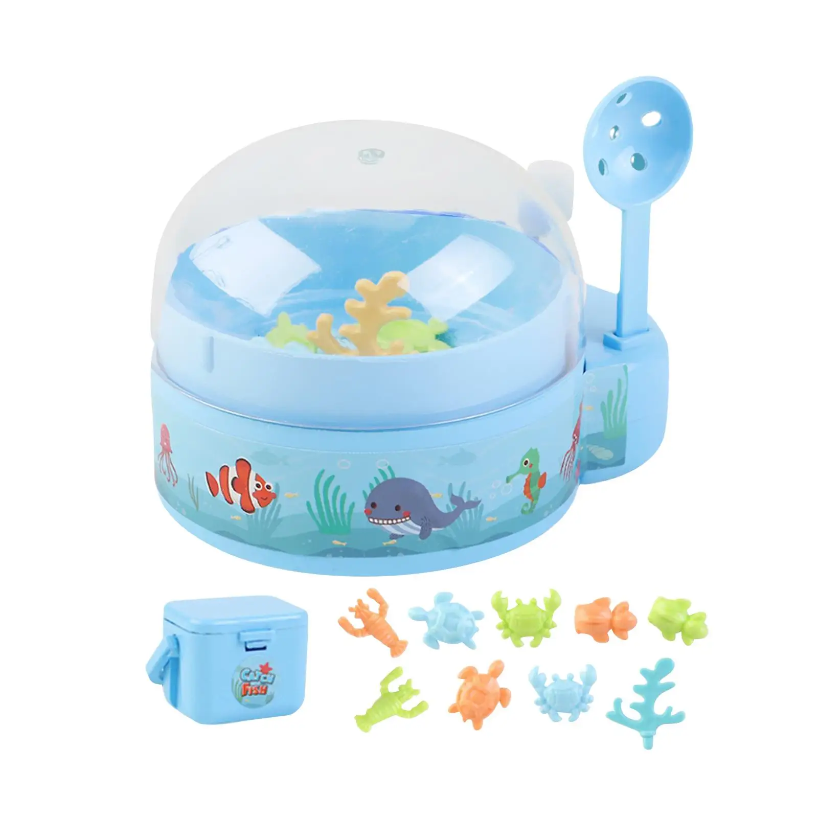 Educational Fishing Game Toy for Toddlers Mini Claw Machine Brain Teaser for Children