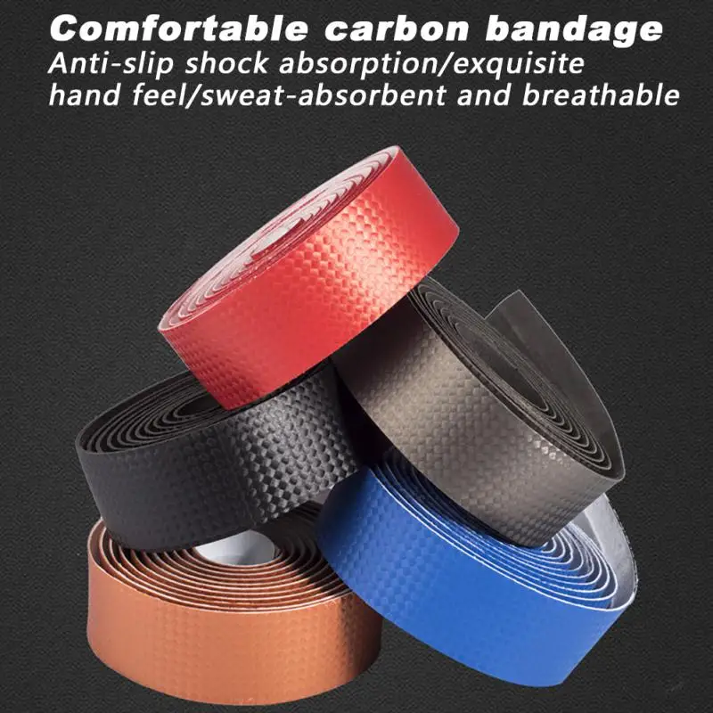 2pcs Bicycle Handlebar Tape Rubber Tape Anti-slip Road Bike Handle Grip Tape Steering Wheel Handlebars Cover Bicycle Accessories