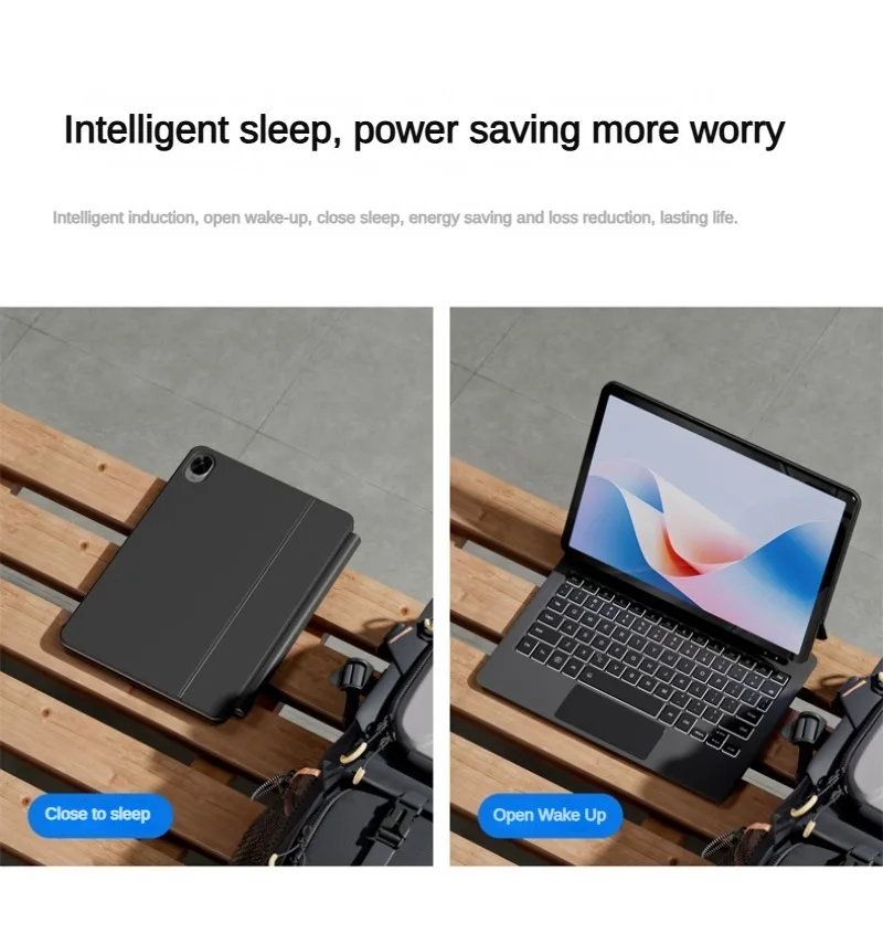 

Интеллектуальная интеллектуальная магнитная клавиатура COOSTART, подходит для Huawei Matepad Pro 12,2 длительного срока службы батареи, черный цвет.