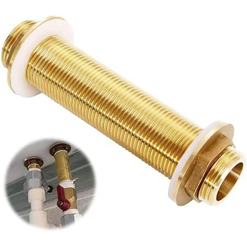 

3/4inch Brass Pipe Fitting Connectors for Water Tanks Male Full Thread Fitting Water Tanks Jointer Connectors Replacement Y5GB