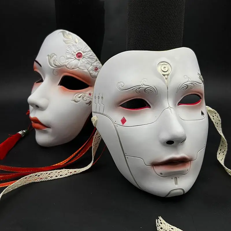 

Halloween mask adult full face props cos party two-dimensional hanfu Chinese style handsome mask man