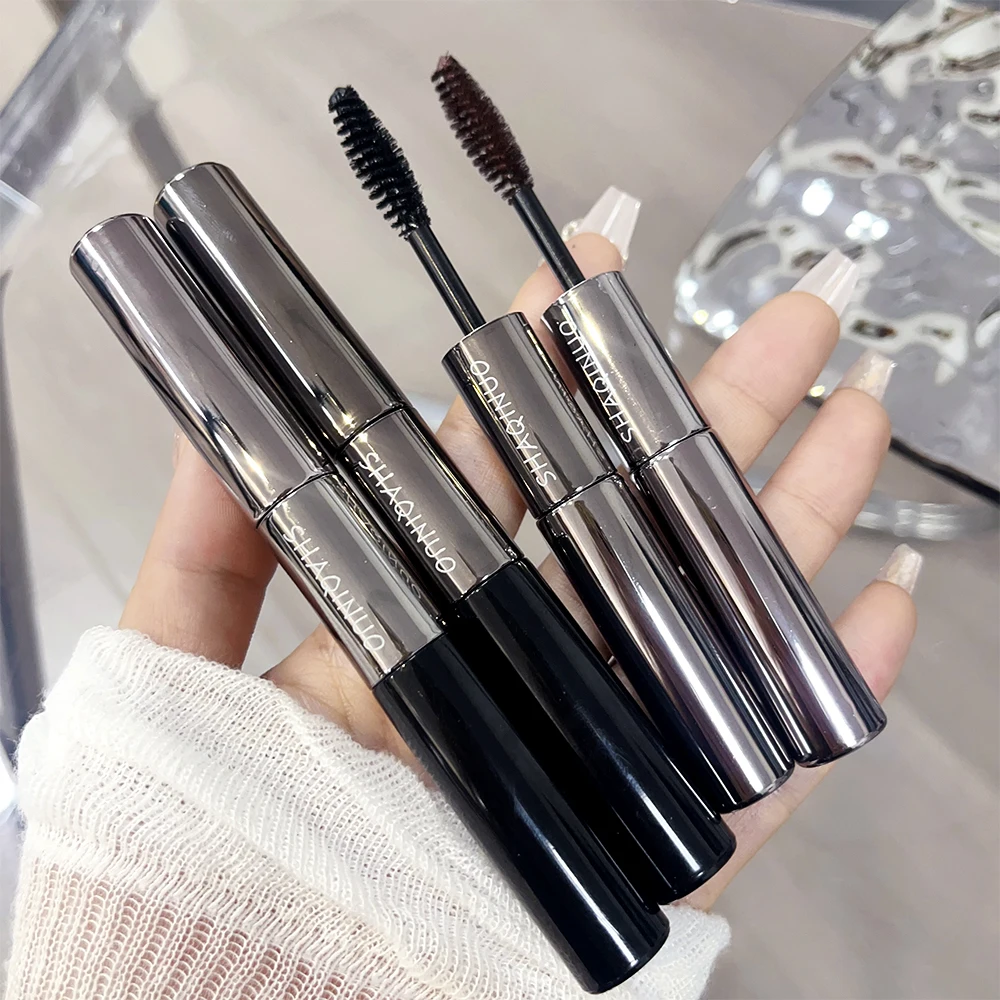 Waterproof Curling Mascara Double Head Mascara Slim Thick Curling Anti-Sweat Long Lasting Non-Smudge Mascara Eye Cosmetics Tools