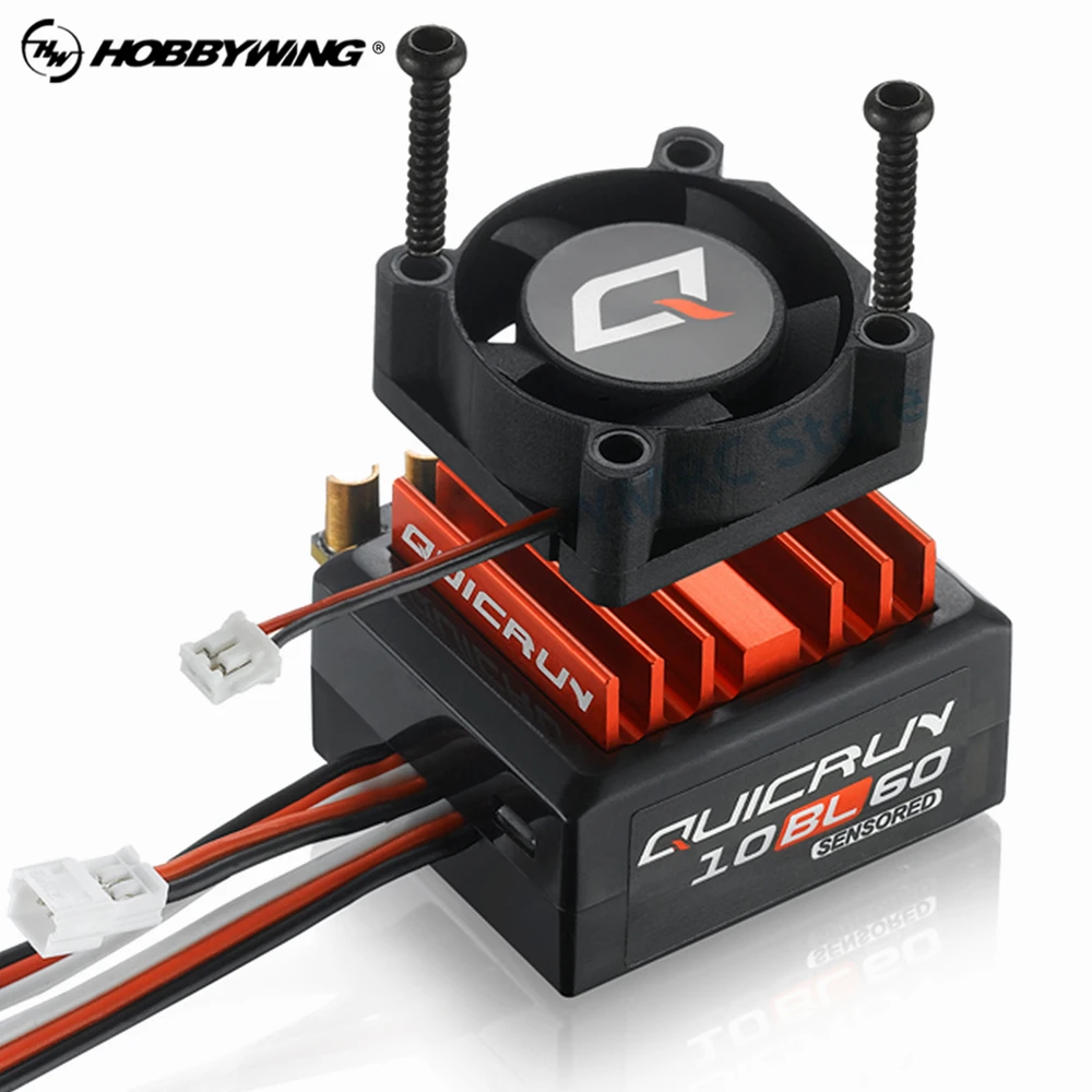 HobbyWing QuicRun 3650 SD G2 Sensored Brushless Motor with QuicRun 10BL120/10BL60 ESC Combo for 1/10th Touring Cars/Buggies