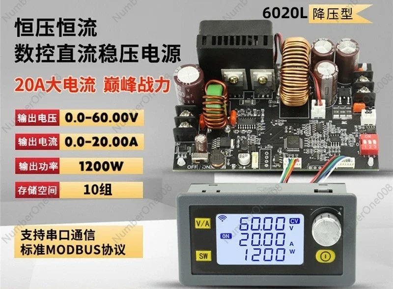 XY6020L CNC Adjustable DC Power Supply 20A Constant Voltage Current DCDC Step-Down Module 1200W Lab Maintenance