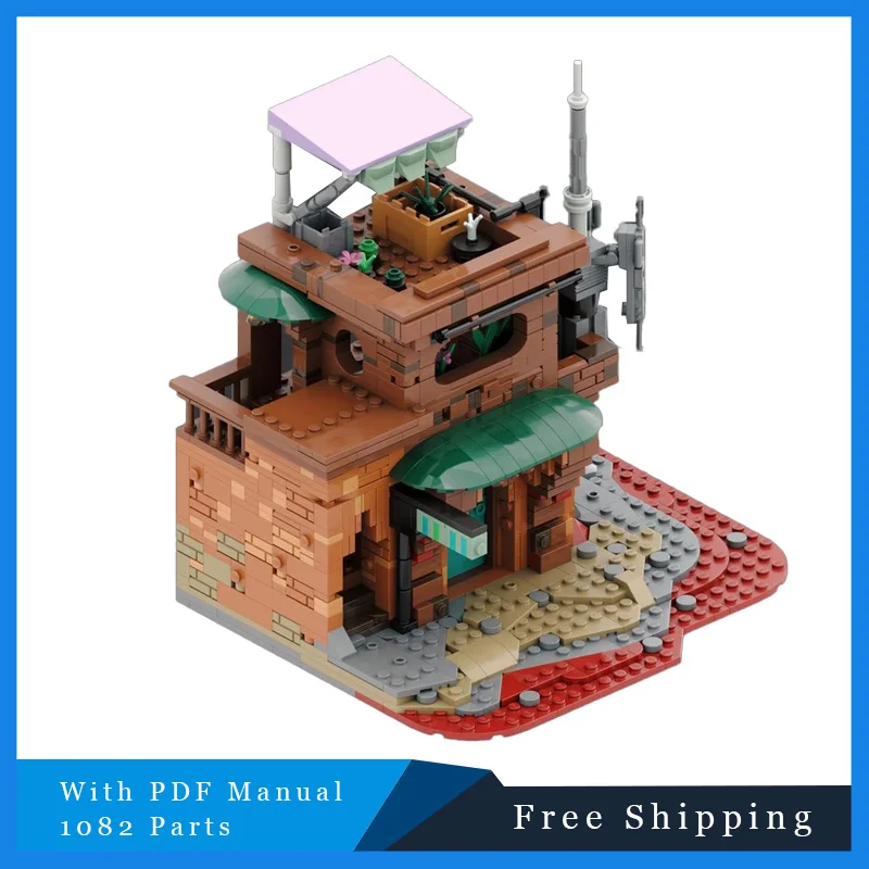 1082 PCS Star Battle Series Plant Shop Building Block Creative Architectural Bricks Model For Kid DIY Assembly Display Toy Gift