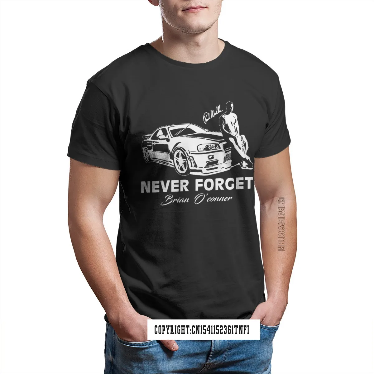 

Fast 8 Black TShirt Fast&Furious Action Films Homme T-Shirt Tees 100% Cotton Plus Size Men