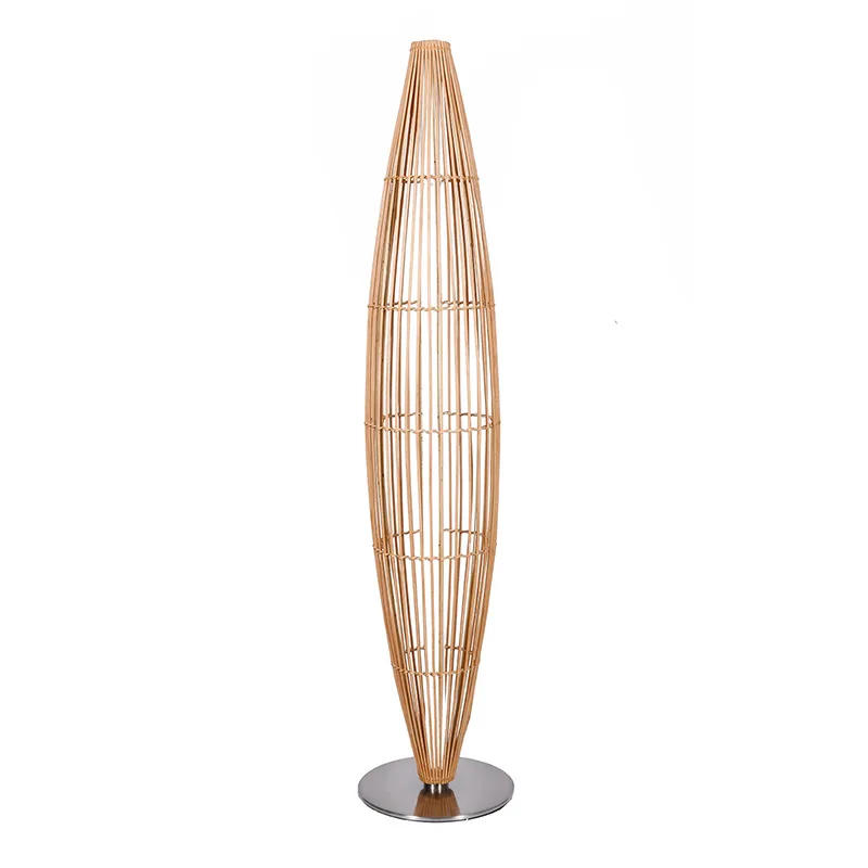 Living Room Study Zen Bamboo Floor Lamp - Simple Retro Luxury Light Emitting Diode Design Modern E27 Decoration