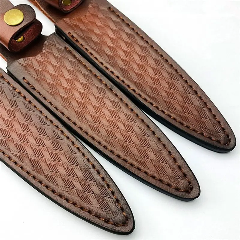 CYCLI-Pants Tactic Case Cover 1Piece Outdoor Small Straight Knife Brass Buckle Sheath Scabbard Top Layer Cowhide