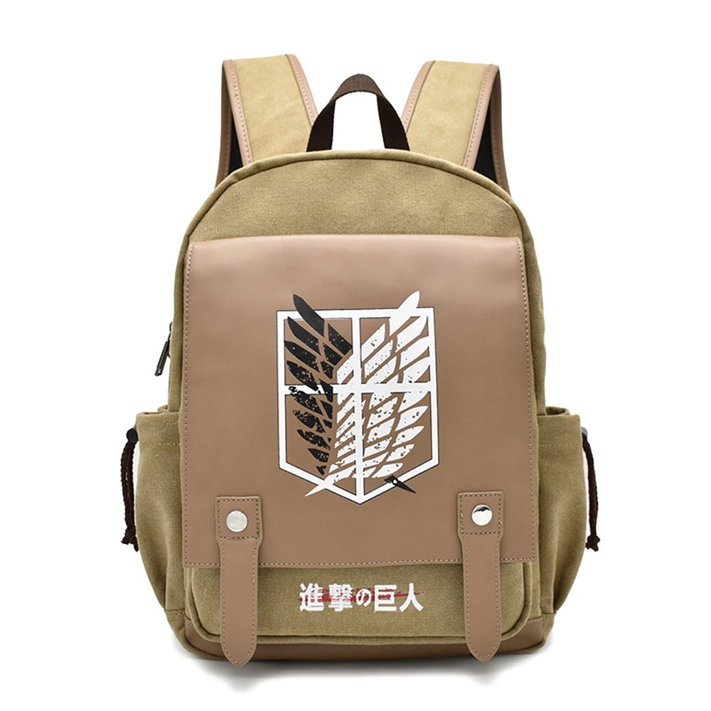 

Anime Shingeki no Kyojin Attack On Titan Cosplay Canvas Backpack Students Shoulders Schoolbags Laptop Bag