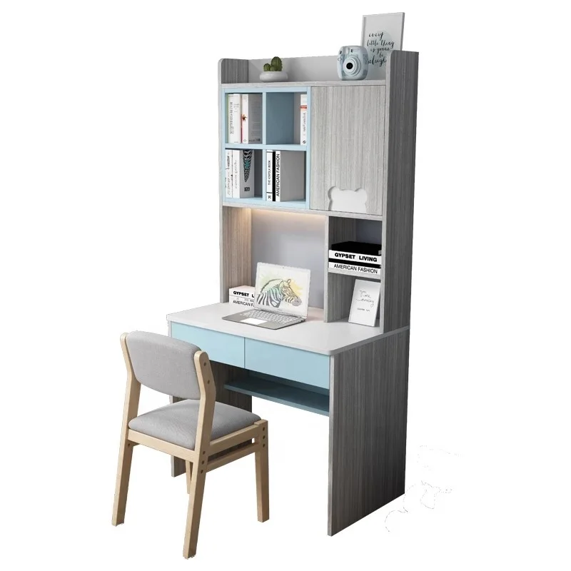 &Hot Selling Foldable Multifunctional Modern Children Computer Table White Kids Study Desk with Drawers for Children