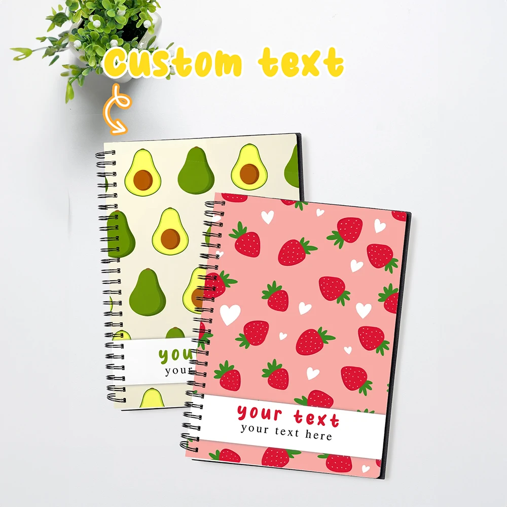1pc Custom Spiral Notebook,Personalized Journal,Cute Cartoon Style,Smooth Writing,Students,Office Workers,Back To School Season