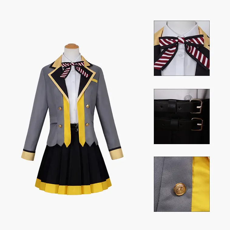 Leo/need Tenma Saki Cosplay School Outfit Wig Anime Pjsk Colorful Stage Costume Alloween Party Outifts for Women Customized