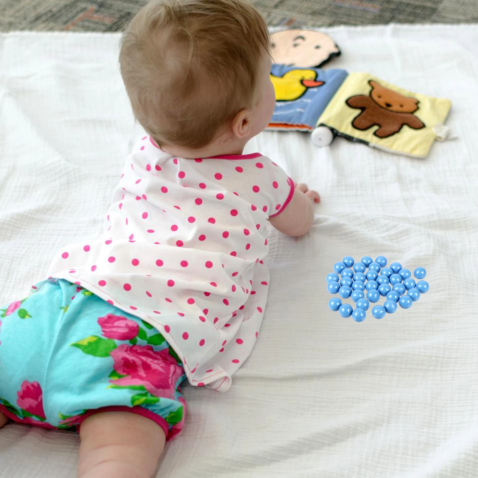 100pcs Colorful Plastic Balls 1.5cm Diameter Kids Toys Educational Supplies Counting Probability Montessori Math Aids