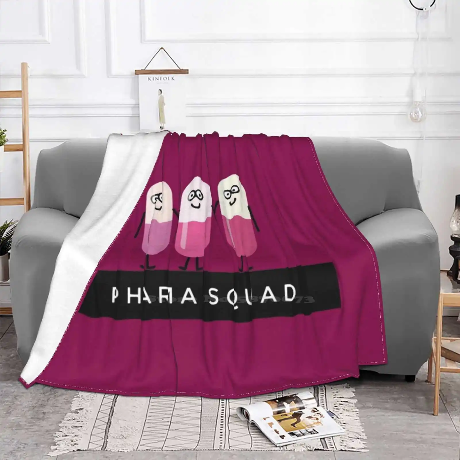 Pharma Squad Soft Warm Throw Blanket Pharmacy Student University Team Coworker Colleagues National Pharmacist Day Apothecary