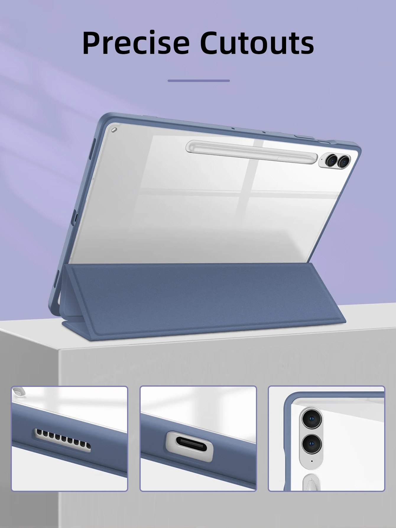 Tablet Case for Samsung Galaxy Tab S7 S8 S9 S6 Lite 10.4 A8 10.5 S7 S8 S9 Plus S7 FE 12.4 Cover With Pencil Holder