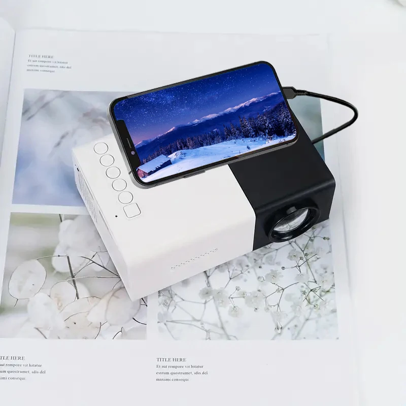 مكبر صوت مدمج YG300، يدعم 1080 بكسل عالي الوضوح، جهاز عرض LED منزلي صغير محمول للترفيه #6