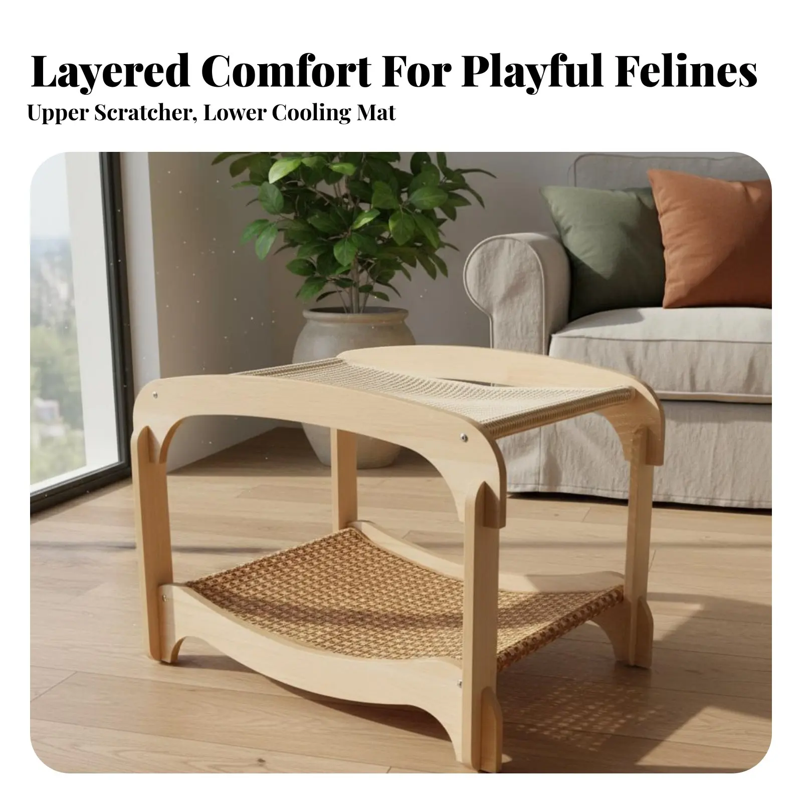 

Многофункциональная лежанка-кровать для кошек, прочная конструкция, устойчивая к истиранию, для дома и балкона