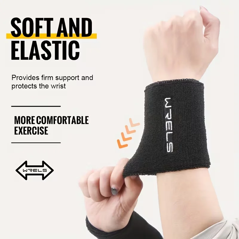 WRELS 1Set Sports Headband Wristband Sweat-Absorbent Basketball Fitness Sweat Headband Men Women Hairbands Sports Wristband view 3