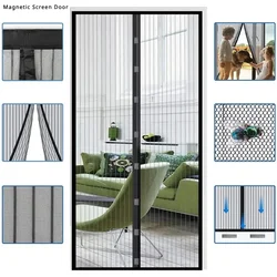 Automatic Closing Magnetic Mosquito Net Door Window Curtains 80/90/100 Cms Curtain Shades Screen Home Textile Garden