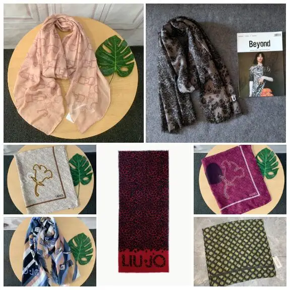 Original Foreign Trade Order from Italy Liu Jo bib female letter printed long shawl spring and autumn shade warm scarf