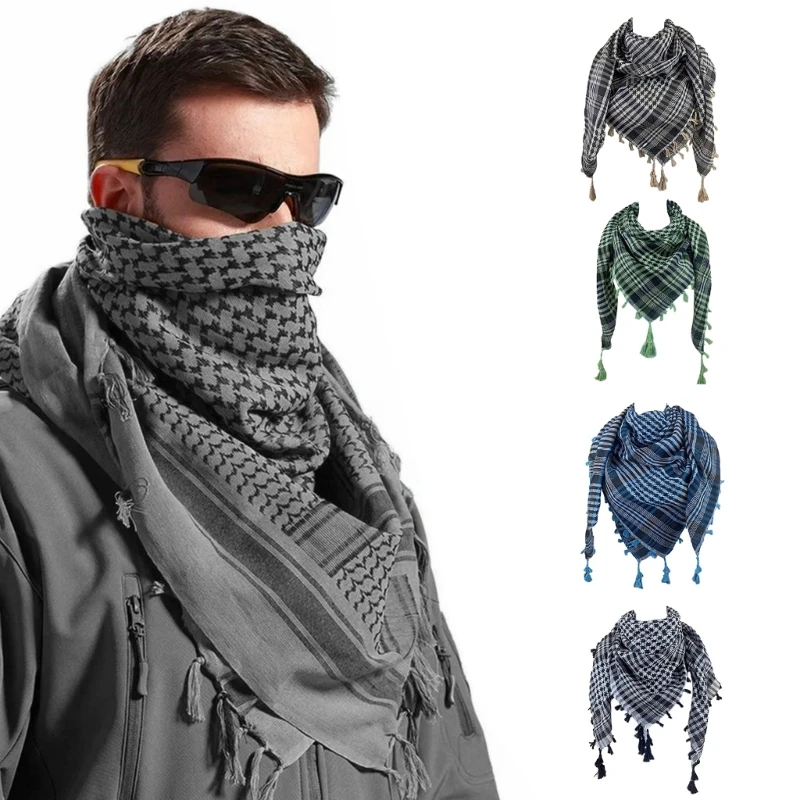 Keffiyeh Tacticals Desert Scarf Wrap Shemagh Head Neck Arab Scarf Unisex Arab Shemagh Keffiyeh Palestine Scarf