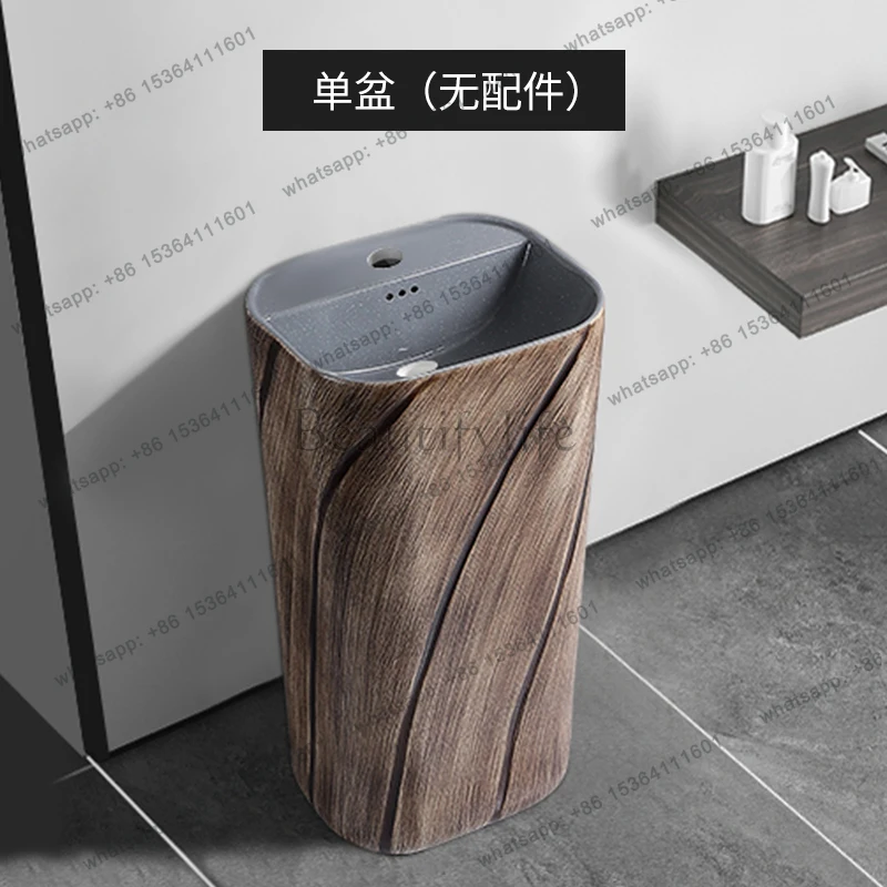 

outdoor wash basin courtyard retro vertical one-piece basin outdoor pool antique square column basin
