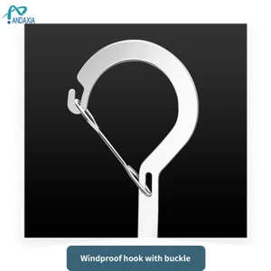 Rack de roupas de aço inoxidável transfronteiriço curvo 6/8/10 clipe meias rack de secagem clipe de aço inoxidável à prova de vento cabide de roupas 10 principais vendas para secar roupa - №3