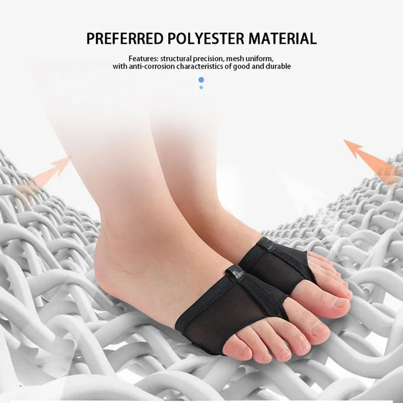 Almofadas para pés dianteiros para dança do ventre, ginástica de balé, prática de dança, almofadas para pés de prática latina, desgaste respirável e absorção de suor